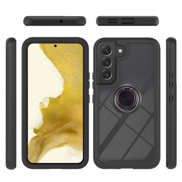 For Samsung Galaxy S22+ Shockproof PC + TPU Phone Case with Ring Holder