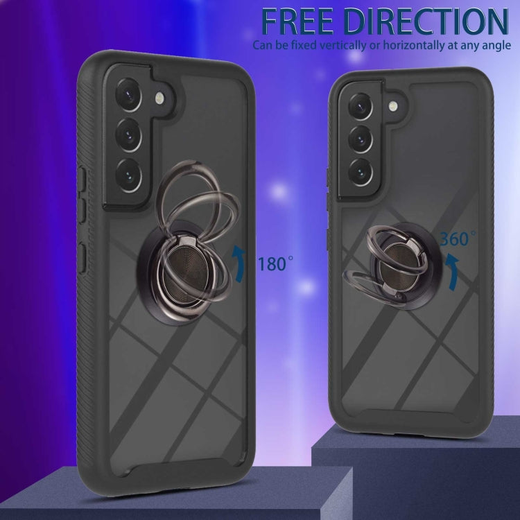 For Samsung Galaxy S22+ Shockproof PC + TPU Phone Case with Ring Holder