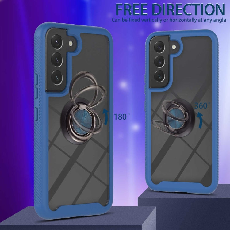 For Samsung Galaxy S22+ Shockproof PC + TPU Phone Case with Ring Holder