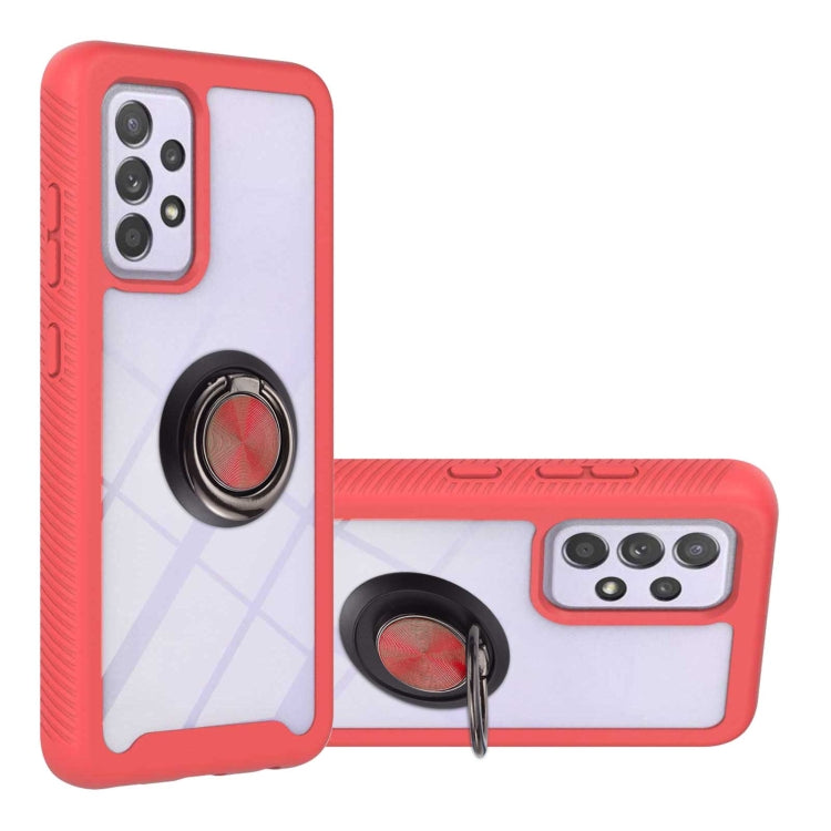 For Samsung Galaxy A33 5G Shockproof PC + TPU Phone Case with Ring Holder