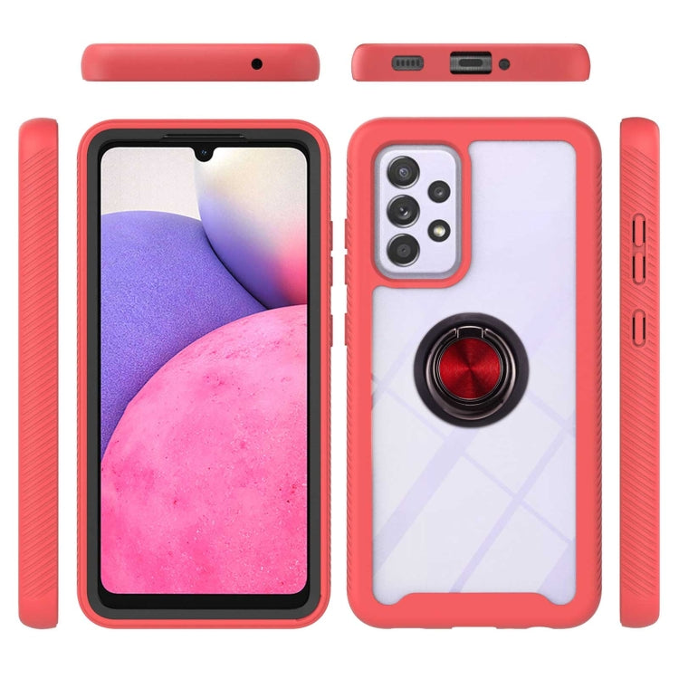 For Samsung Galaxy A33 5G Shockproof PC + TPU Phone Case with Ring Holder