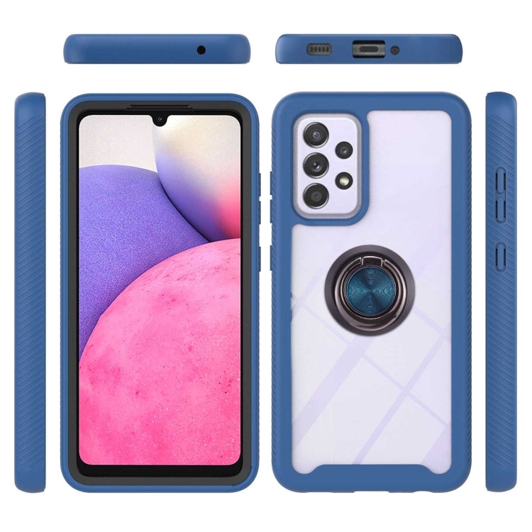 For Samsung Galaxy A33 5G Shockproof PC + TPU Phone Case with Ring Holder