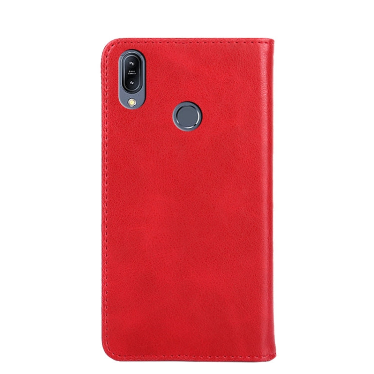 For Asus Zenfone Max M2 ZB633KL Non-Magnetic Retro Texture Leather Phone Case