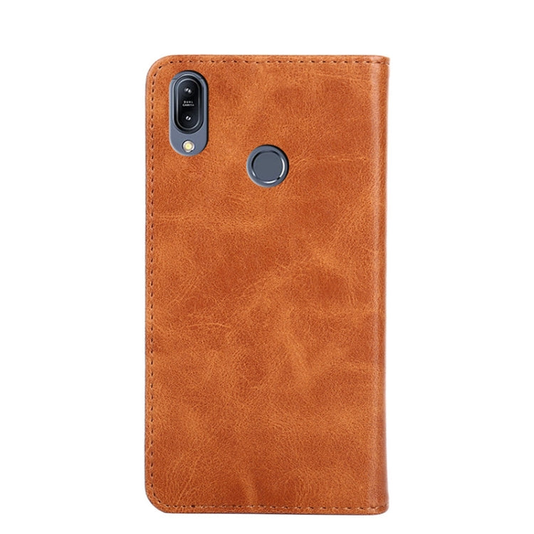 For Asus Zenfone Max M2 ZB633KL Non-Magnetic Retro Texture Leather Phone Case