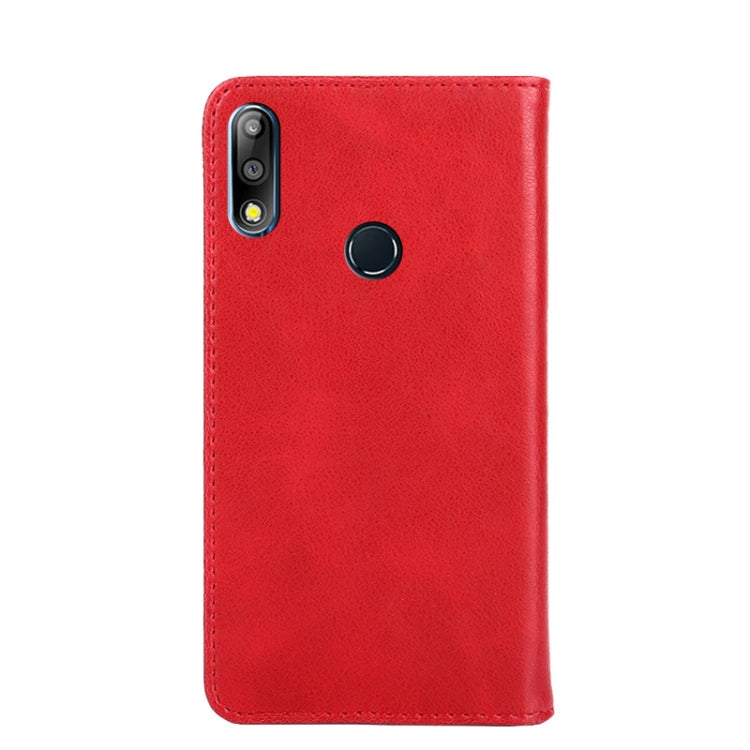 For Asus Zenfone Max Pro M2 ZB631KL Non-Magnetic Retro Texture Leather Phone Case