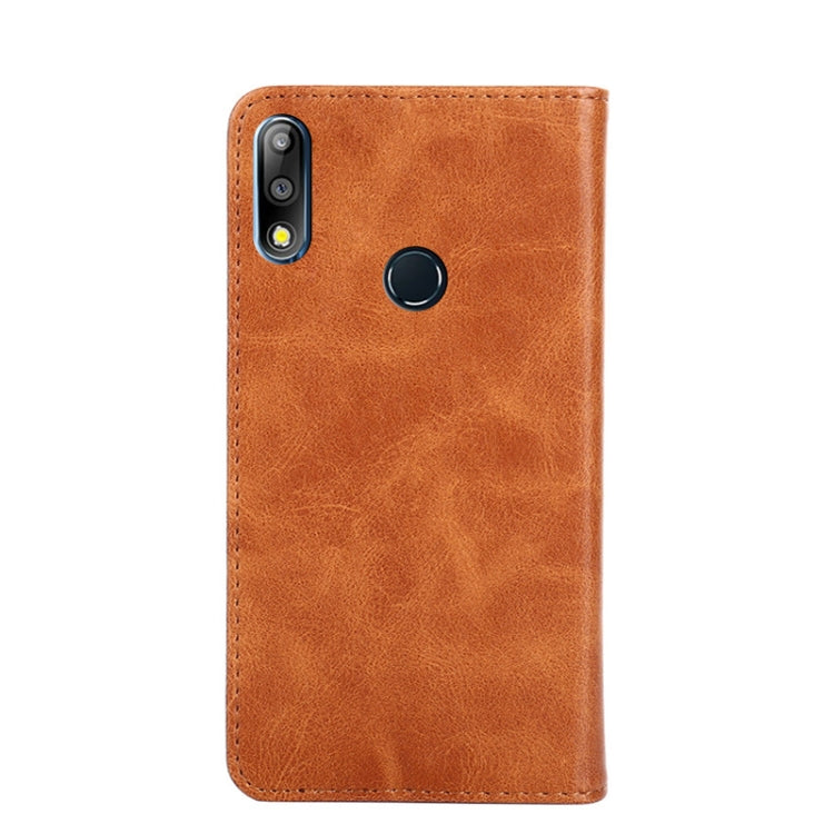 For Asus Zenfone Max Pro M2 ZB631KL Non-Magnetic Retro Texture Leather Phone Case