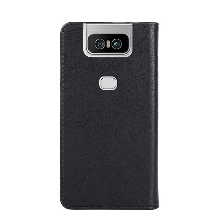 For Asus Zenfone 6 ZS630KL Non-Magnetic Retro Texture Leather Phone Case