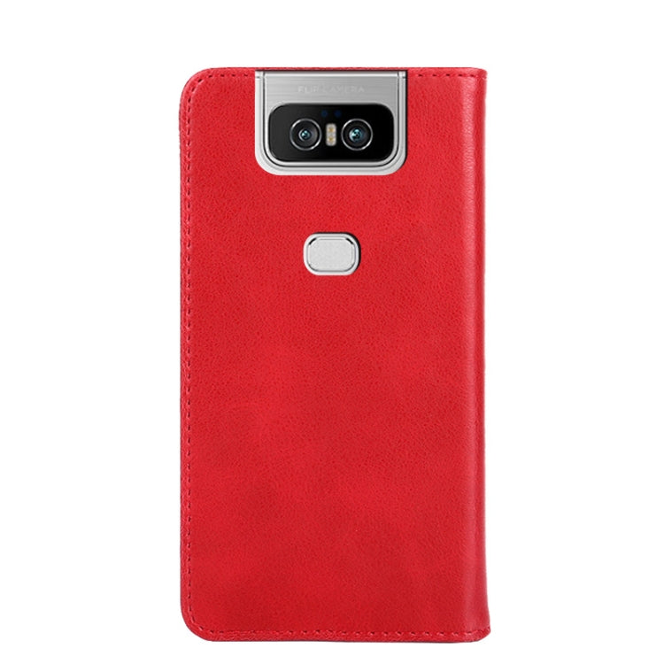 For Asus Zenfone 6 ZS630KL Non-Magnetic Retro Texture Leather Phone Case