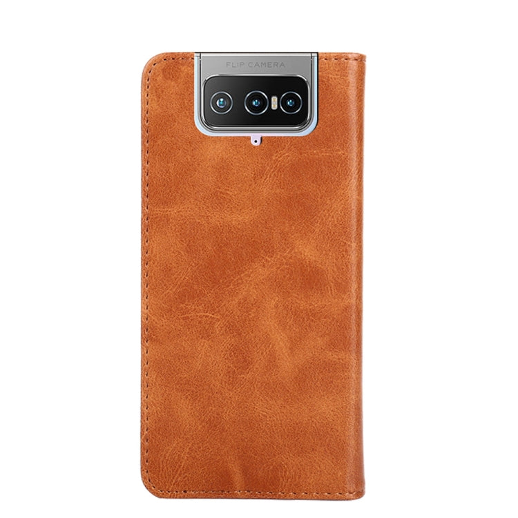 For Asus Zenfone 7 / 7 Pro Non-Magnetic Retro Texture Leather Phone Case