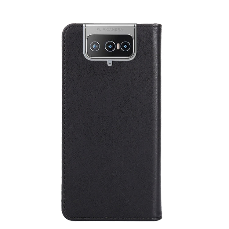 For Asus Zenfone 8 Flip ZS672KS Non-Magnetic Retro Texture Leather Phone Case
