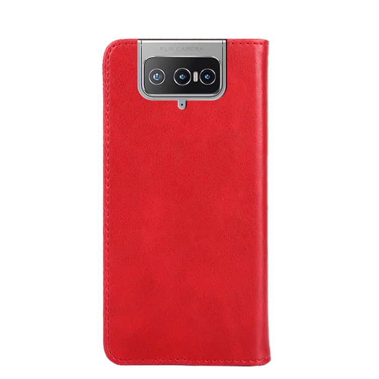 For Asus Zenfone 8 Flip ZS672KS Non-Magnetic Retro Texture Leather Phone Case