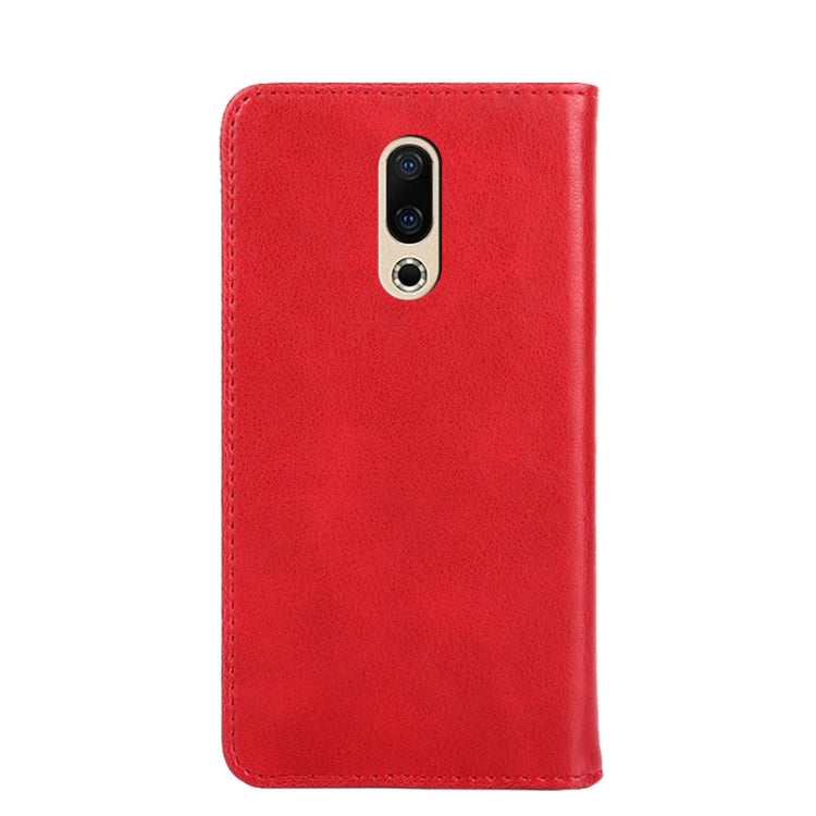 For Meizu 16X Non-Magnetic Retro Texture Leather Phone Case