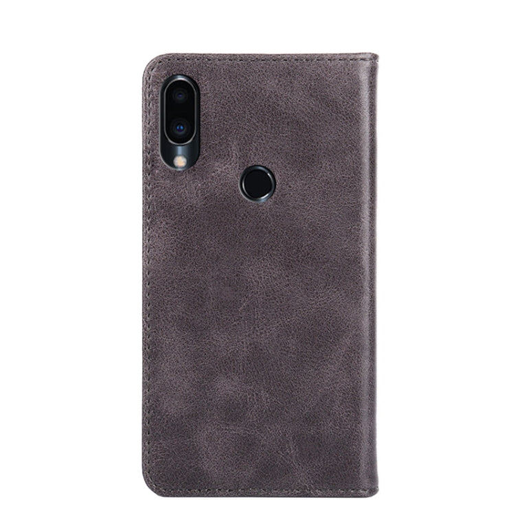 For Meizu Note 9 Non-Magnetic Retro Texture Leather Phone Case