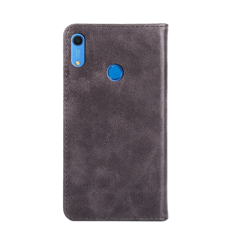 For Huawei Y6 2019/Y6s 2019/Y6 Prime 2019/Honor 8A 2020/8A Prime/8A Fingerprint Version Non-Magnetic Retro Texture Leather Phone Case