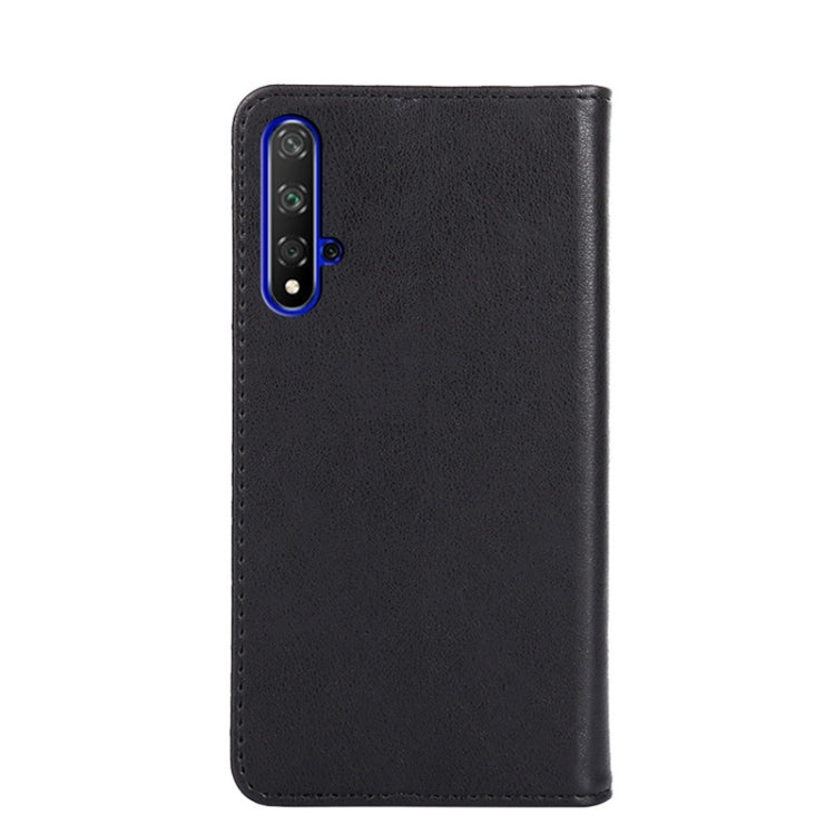 For Honor 20 Non-Magnetic Retro Texture Leather Phone Case
