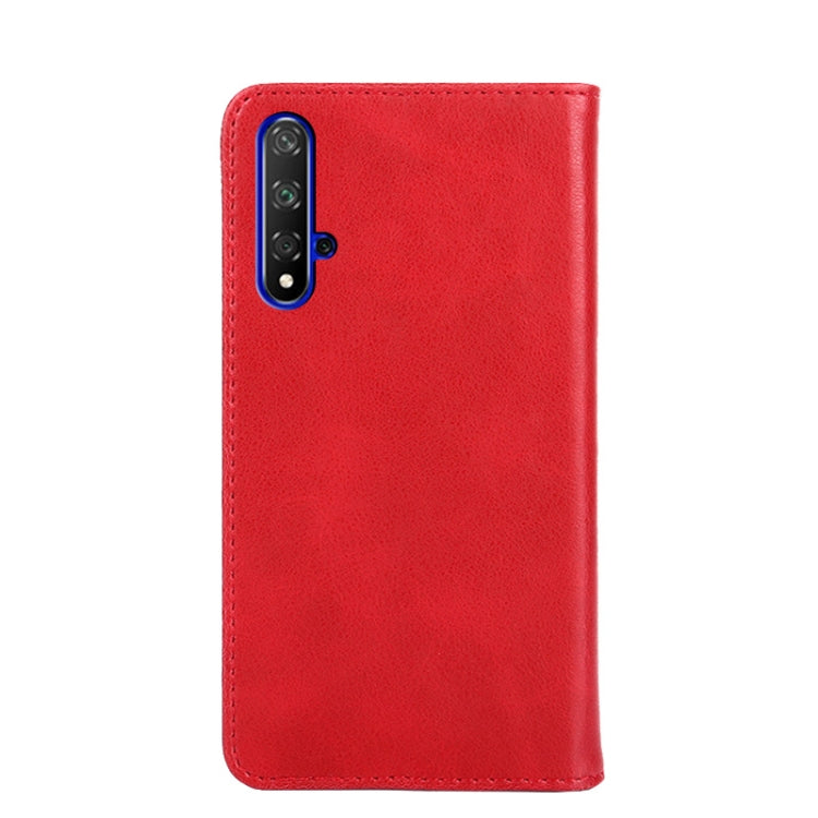 For Honor 20 Non-Magnetic Retro Texture Leather Phone Case