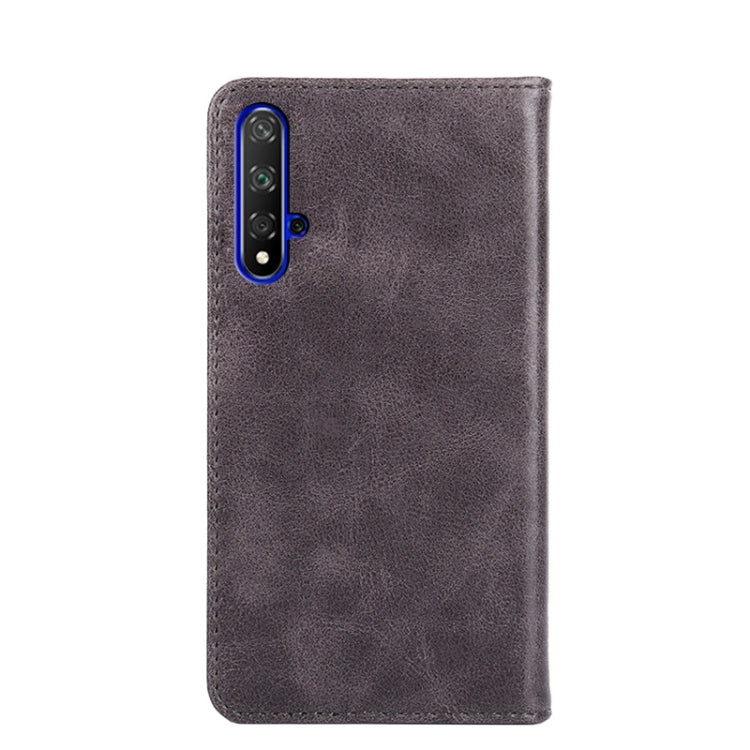 For Honor 20 Non-Magnetic Retro Texture Leather Phone Case