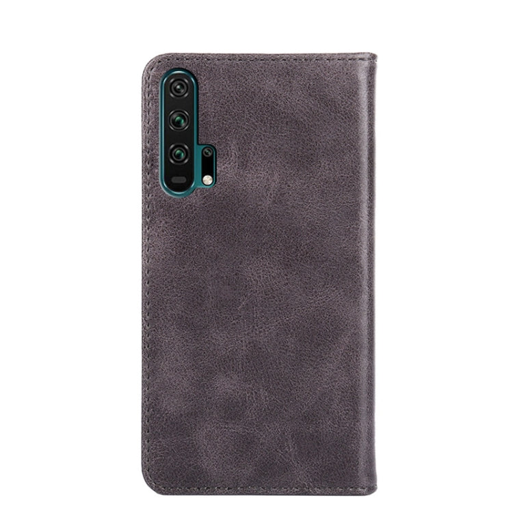 For Honor 20 Pro Non-Magnetic Retro Texture Leather Phone Case