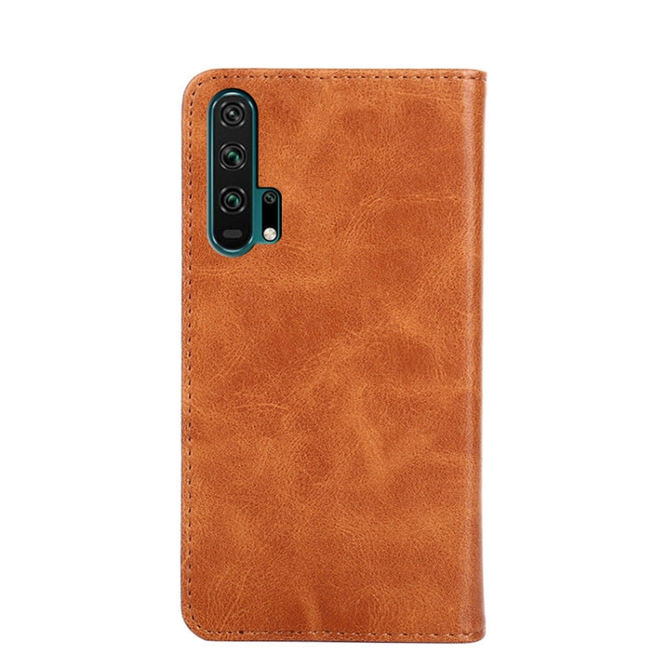 For Honor 20 Pro Non-Magnetic Retro Texture Leather Phone Case