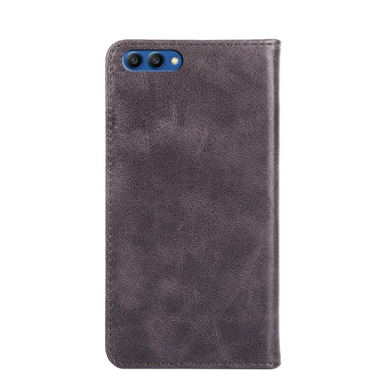 For Honor View 10 Non-Magnetic Retro Texture Leather Phone Case