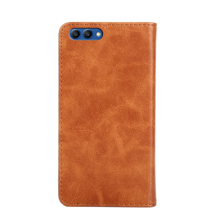 For Honor View 10 Non-Magnetic Retro Texture Leather Phone Case
