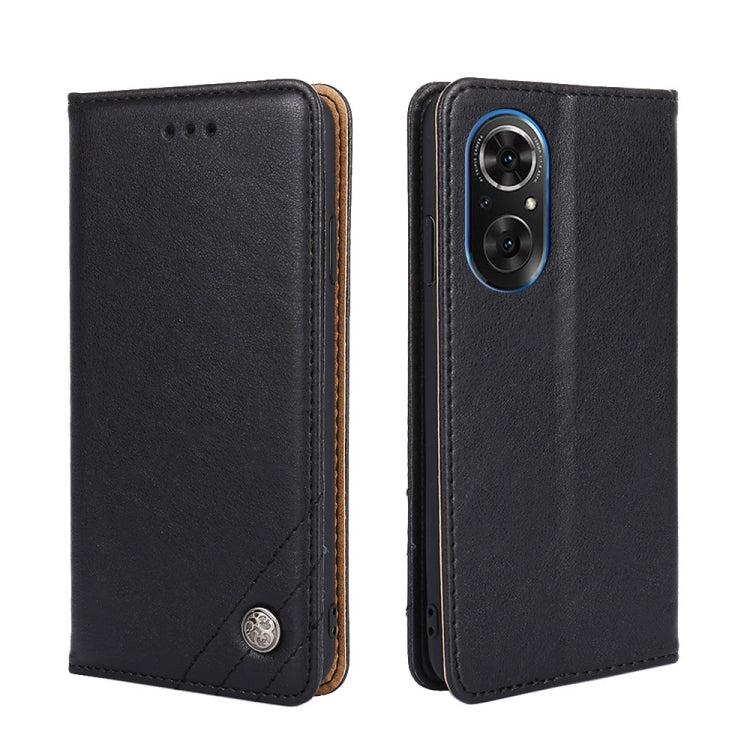 For Honor 50 SE Non-Magnetic Retro Texture Leather Phone Case
