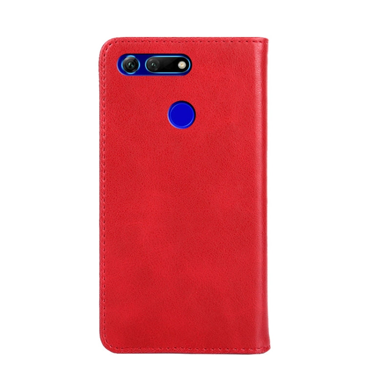 For Honor View 20 Non-Magnetic Retro Texture Leather Phone Case