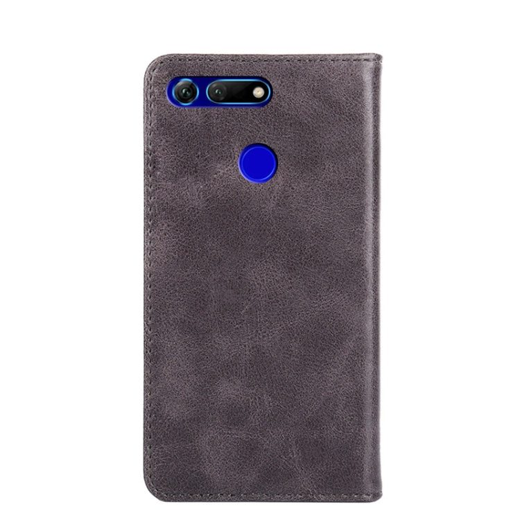 For Honor View 20 Non-Magnetic Retro Texture Leather Phone Case
