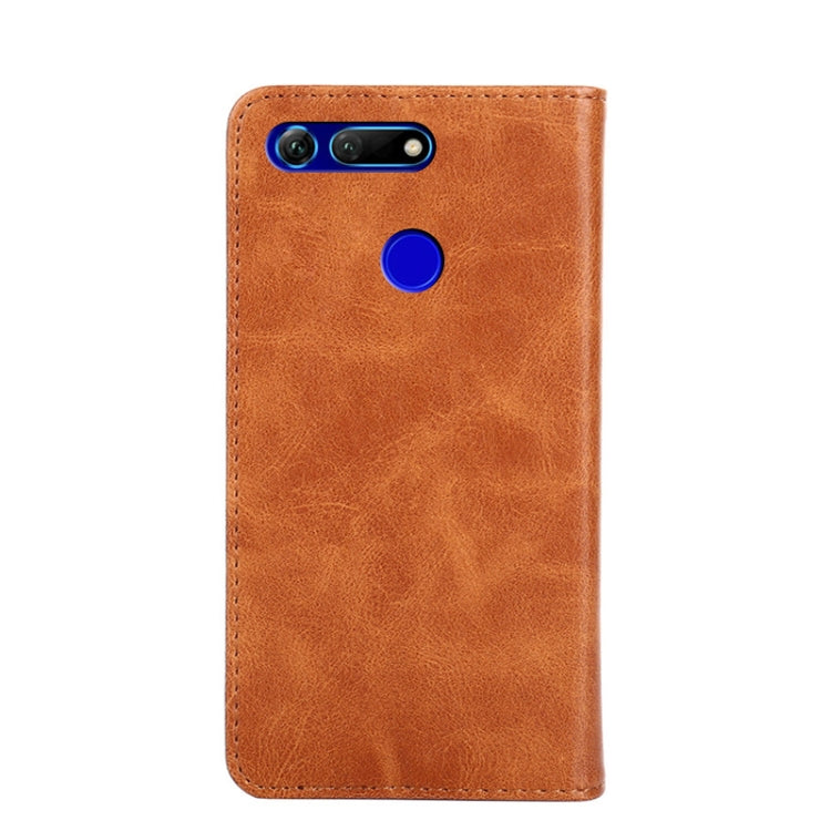 For Honor View 20 Non-Magnetic Retro Texture Leather Phone Case