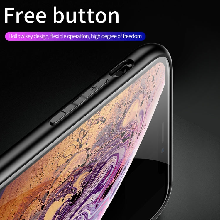 For iPhone XR Shockproof Full Coverage Colorful Glass Mirror Protective Case