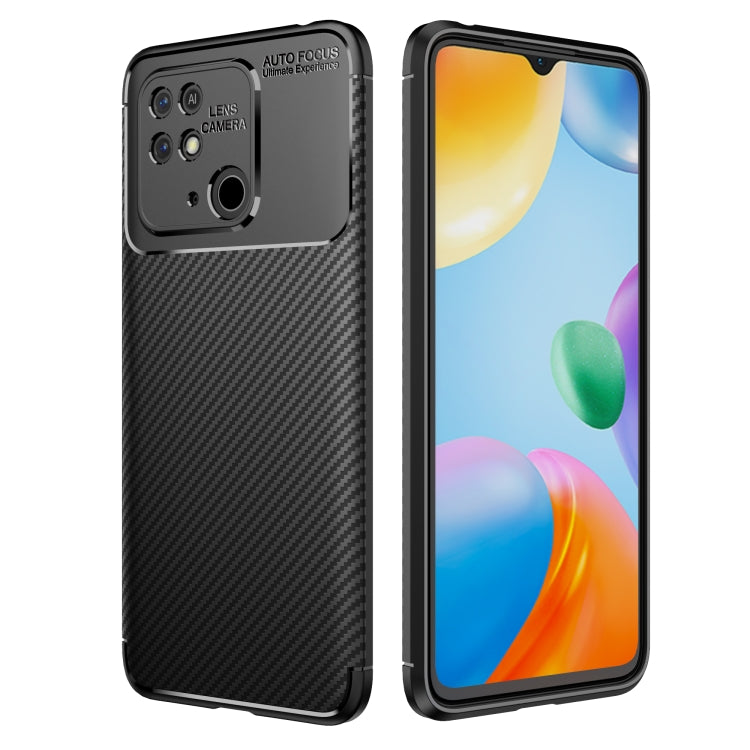 For Xiaomi Redmi 10C Carbon Fiber Texture Shockproof TPU Phone Case