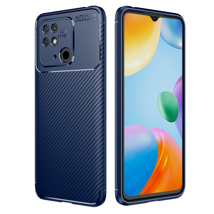 For Xiaomi Redmi 10C Carbon Fiber Texture Shockproof TPU Phone Case