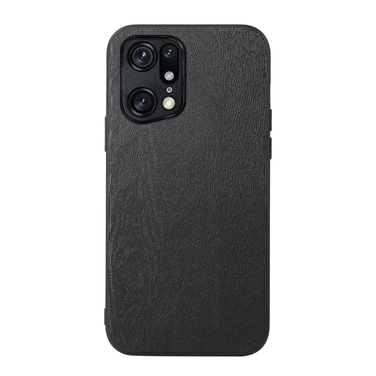 For OPPO Find X5 Pro Wood Texture PU Phone Case
