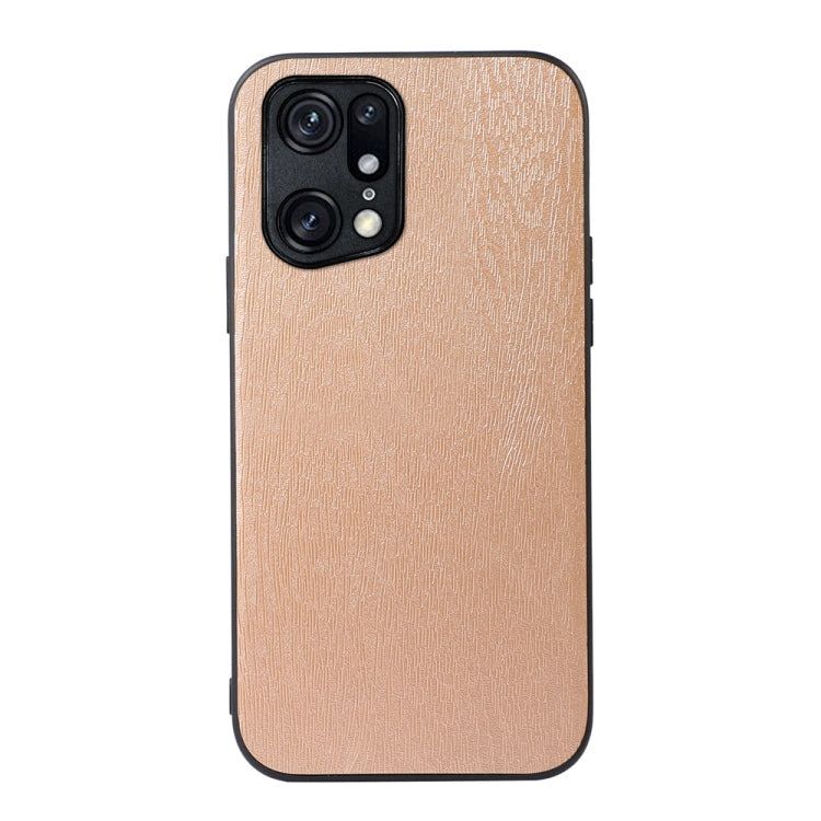 For OPPO Find X5 Pro Wood Texture PU Phone Case