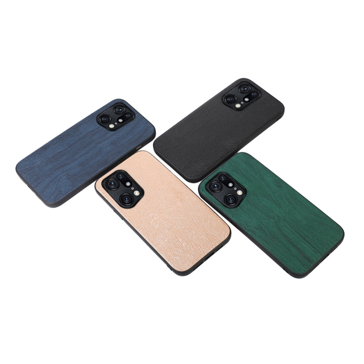 For OPPO Find X5 Pro Wood Texture PU Phone Case