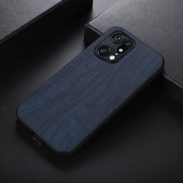 For OPPO Find X5 Pro Wood Texture PU Phone Case