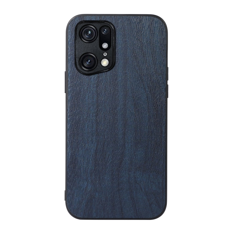 For OPPO Find X5 Pro Wood Texture PU Phone Case