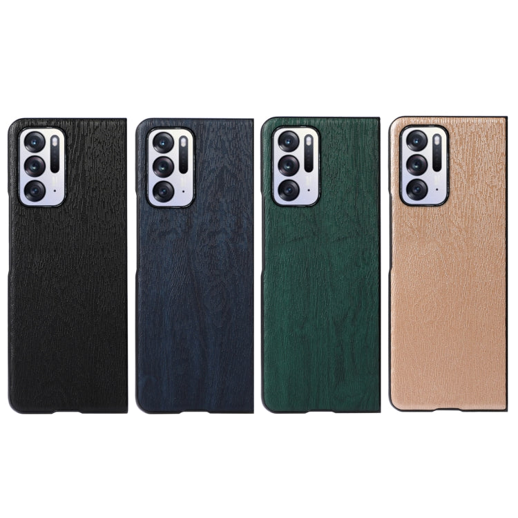 For OPPO Find N Wood Texture PU Phone Case