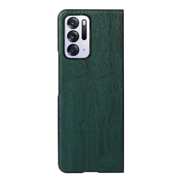 For OPPO Find N Wood Texture PU Phone Case