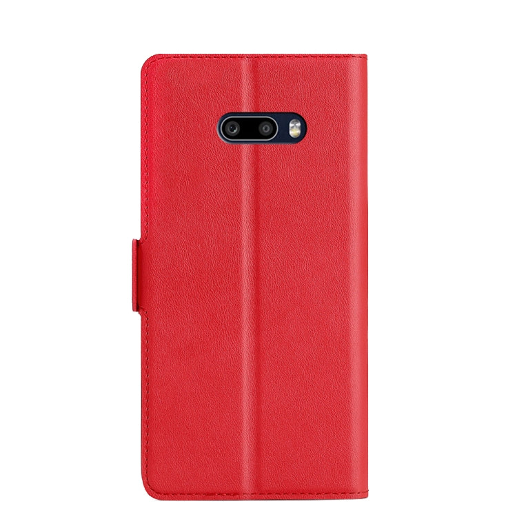 For LG G8X ThinQ / V50S ThinQ Ultra-thin Voltage Side Buckle PU + TPU Leather Phone Case