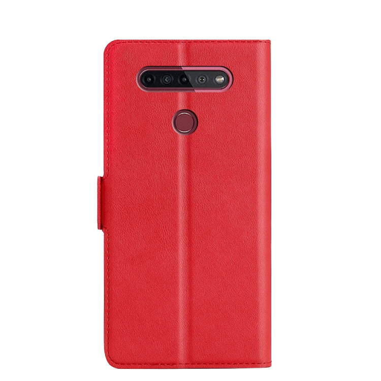 For LG K51S Ultra-thin Voltage Side Buckle PU + TPU Leather Phone Case