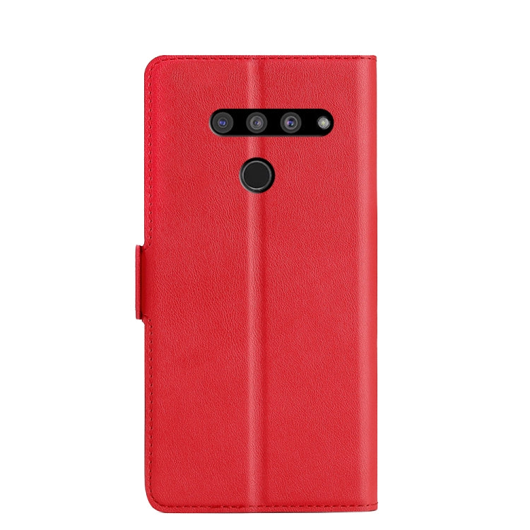 For LG V50 ThinQ Ultra-thin Voltage Side Buckle PU + TPU Leather Phone Case