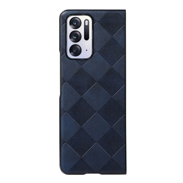 For OPPO Find N Weave Plaid PU Phone Case