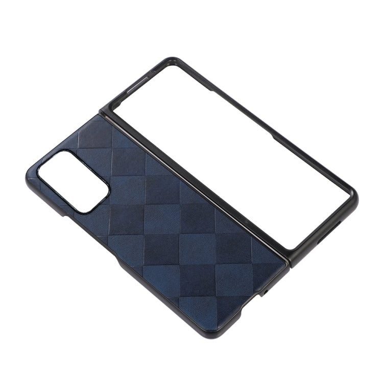 For OPPO Find N Weave Plaid PU Phone Case