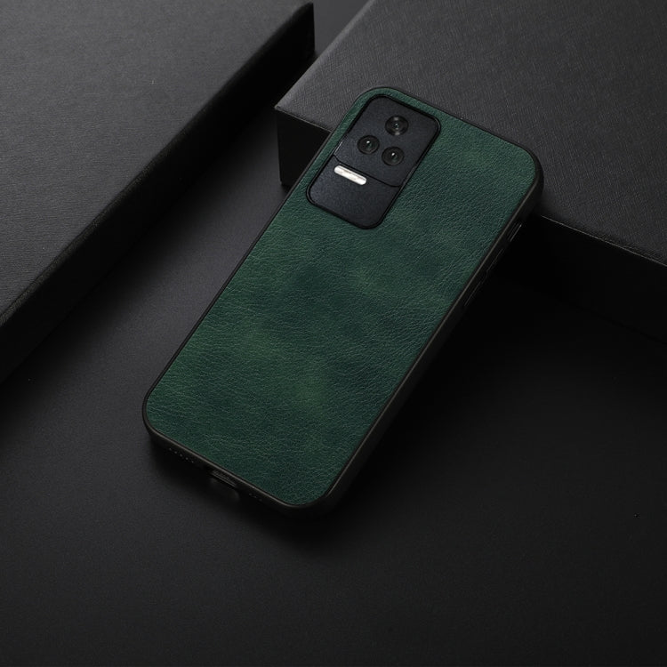 For Xiaomi Redmi K50 / K50 Pro Fine Hole Version Two-color Litchi Texture PU Phone Case