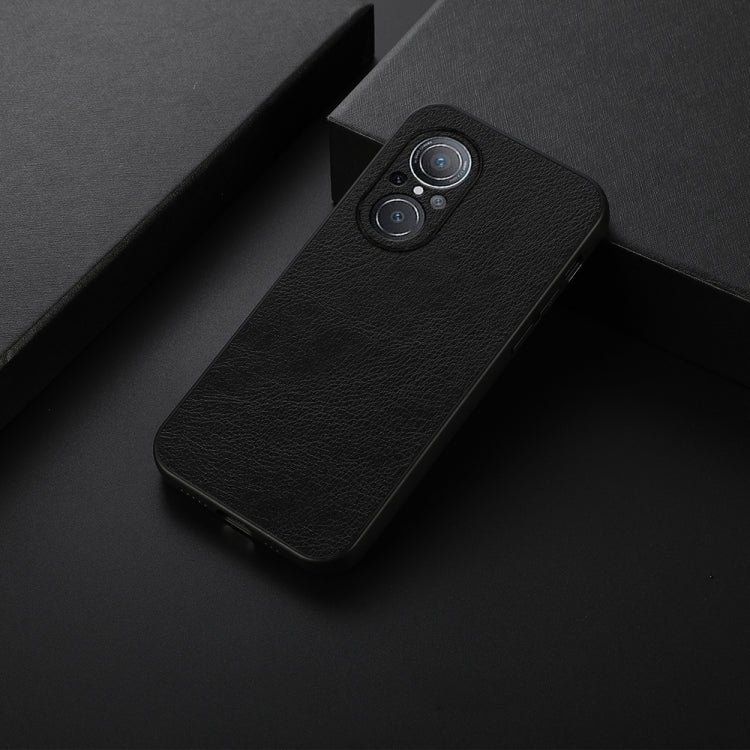 For Huawei nova 9 SE Fine Hole Version Two-color Litchi Texture PU Phone Case