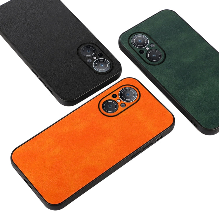 For Huawei nova 9 SE Fine Hole Version Two-color Litchi Texture PU Phone Case