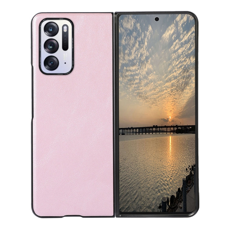 For OPPO Find N Cowhide Texture PU Phone Case