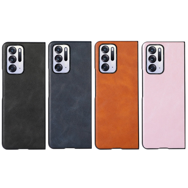 For OPPO Find N Cowhide Texture PU Phone Case