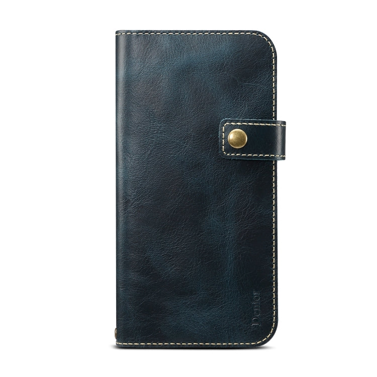 For iPhone 7 Plus / 8 Plus Denior Oil Wax Cowhide DK Magnetic Button Horizontal Flip Leather Case with Holder & Card Slots & Wallet